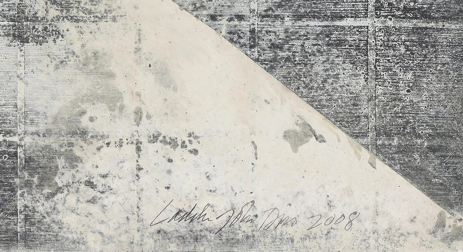 Laddie John Dill – Untitled, 2008. Pigmented Cement and Acrylic on Handmade Paper