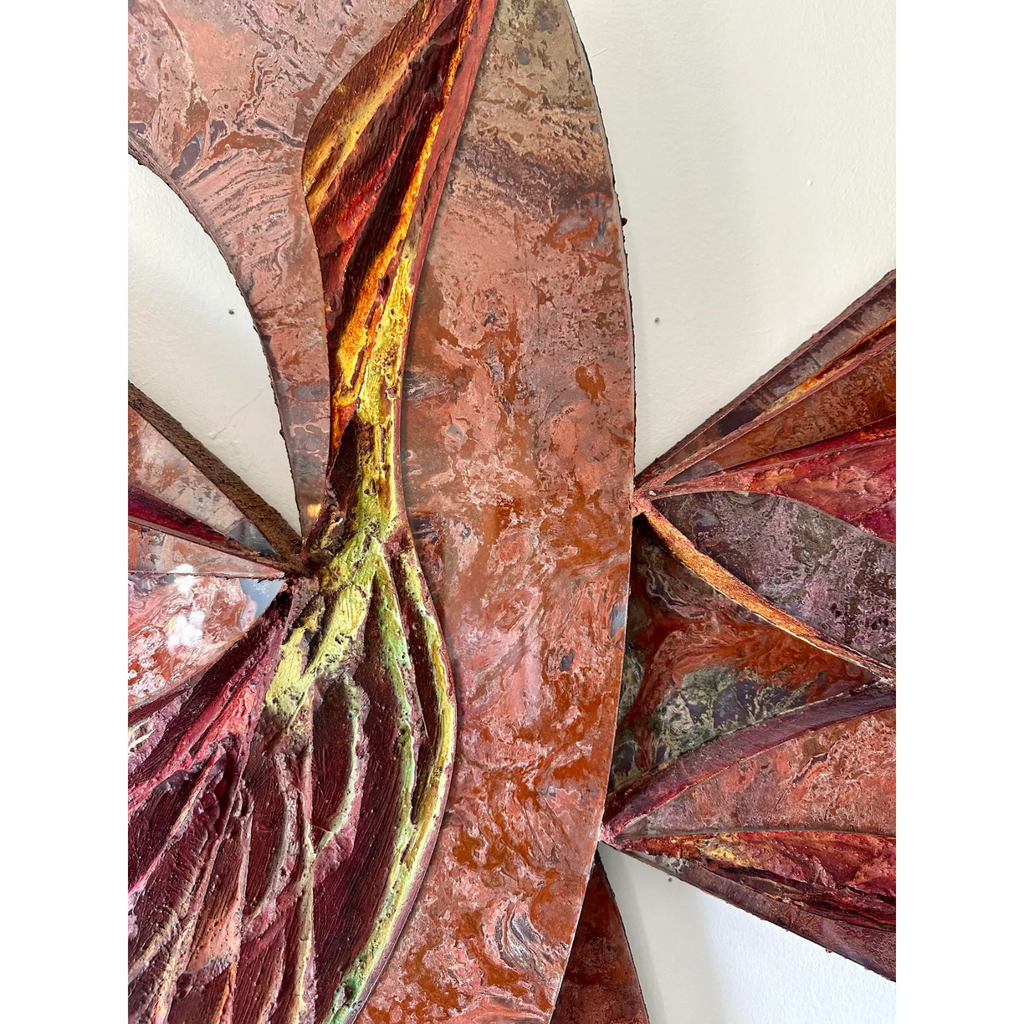 Laddie John Dill – Untitled “Bird” Wall Sculpture. Mixed Media (Wood, Glass, Concrete)