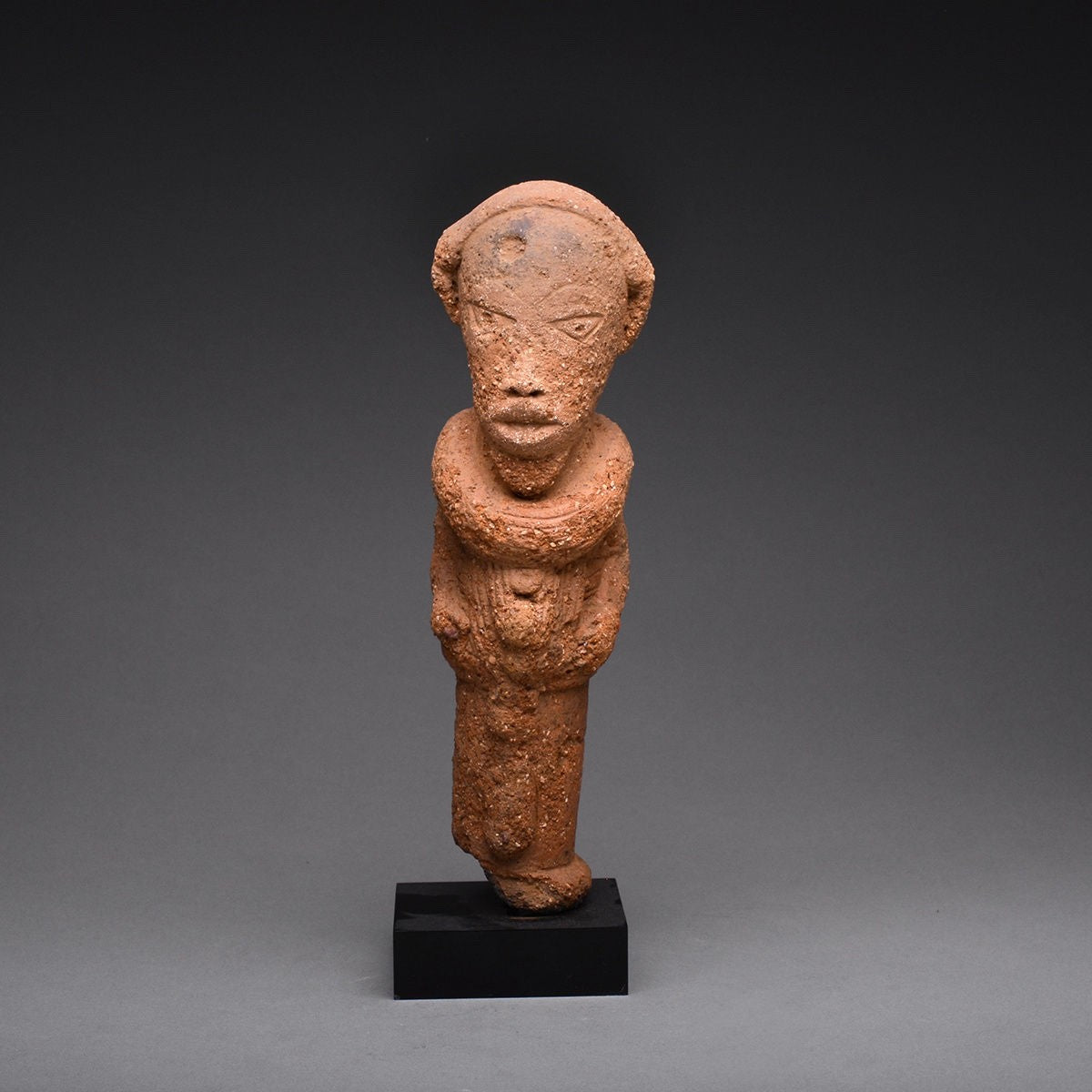 Ancient Nok Terracotta Standing Chieftain Figure – Nigeria, circa 500 BCE – 200 CE