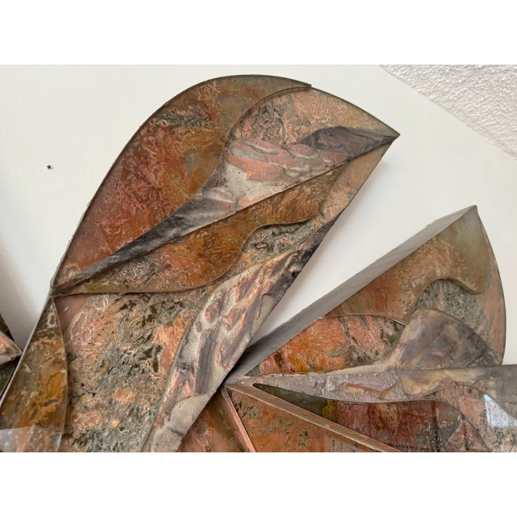 Laddie John Dill – Untitled “Bird” Wall Sculpture, Triptych. Concrete, Glass, and Wood