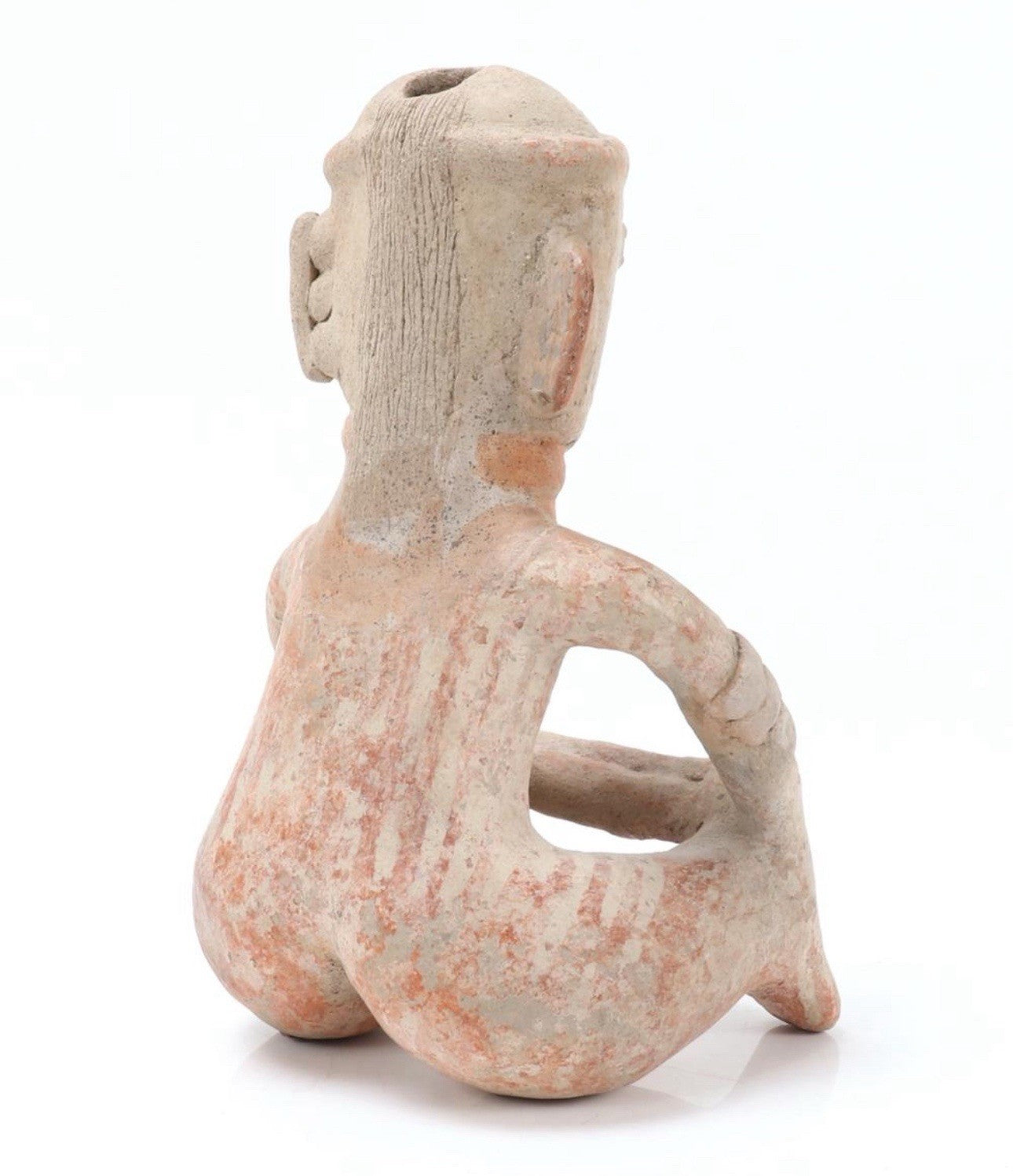 Pre-Columbian Nayarit Chinesco Seated Male Figure – West Mexico, circa 100 BCE – 250 CE