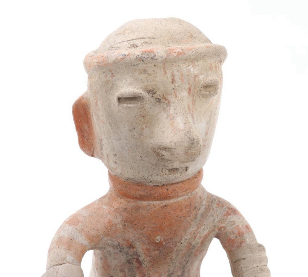 Pre-Columbian Nayarit Chinesco Seated Male Figure – West Mexico, circa 100 BCE – 250 CE