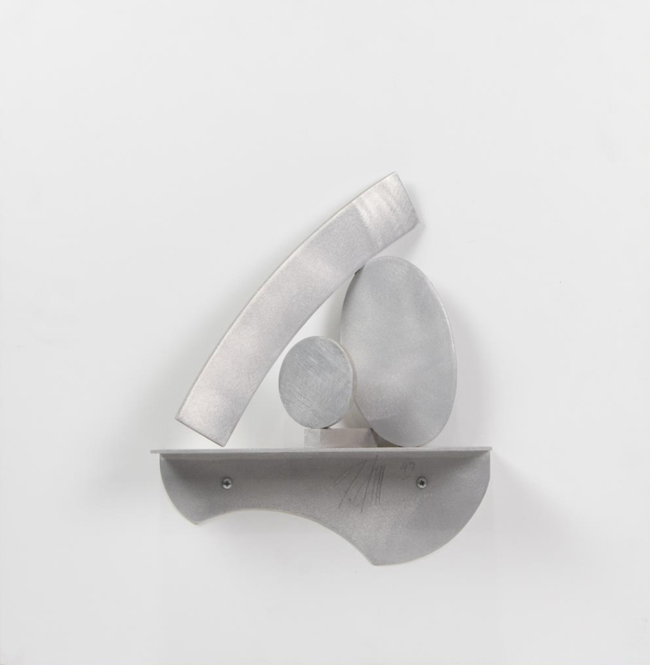 Guy Dill – Untitled, 1997. Stainless Steel Wall Sculpture on Wood