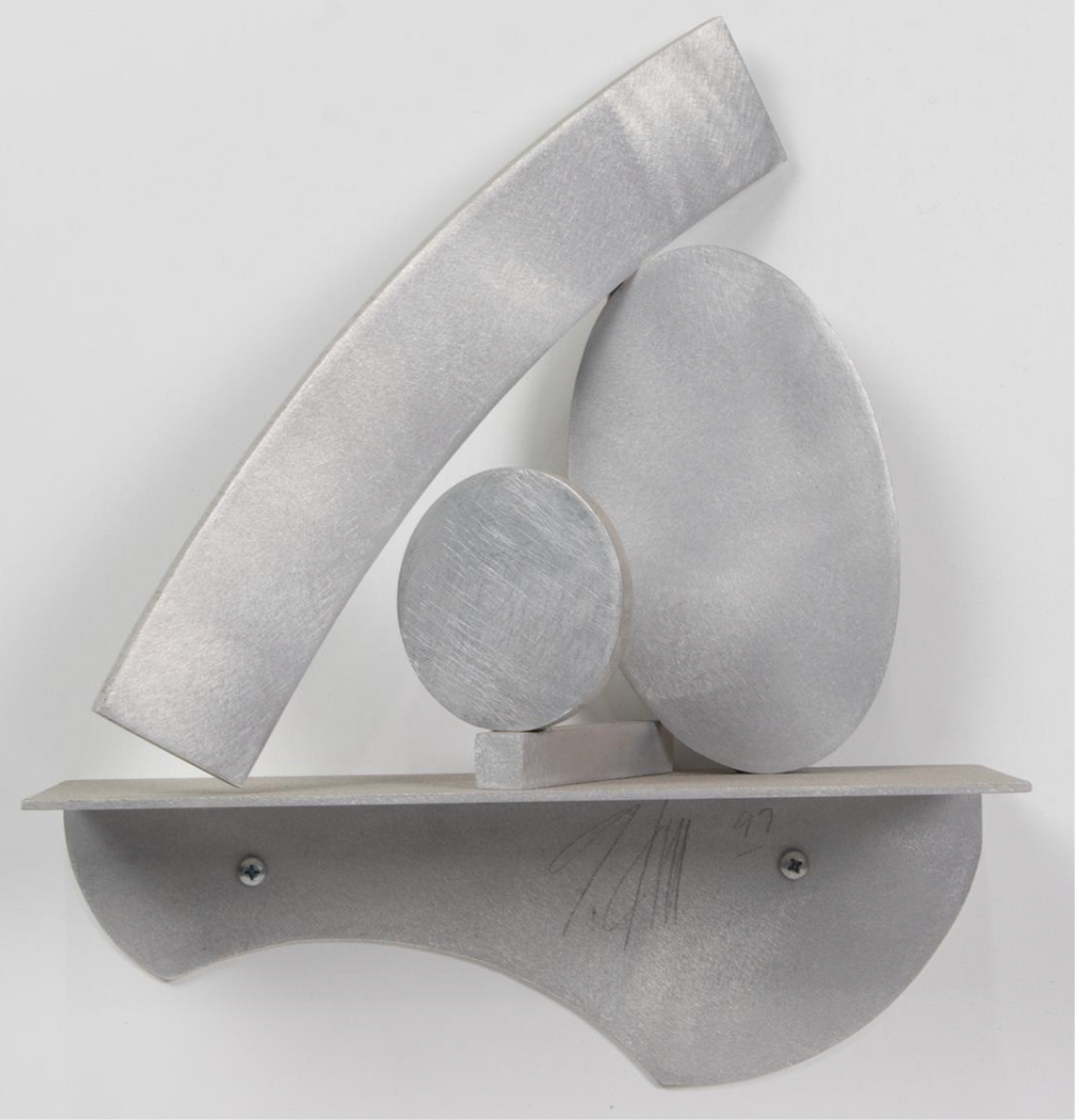Guy Dill – Untitled, 1997. Stainless Steel Wall Sculpture on Wood