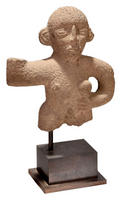 Pre-Columbian Stone Fragment of a Male Figure – Costa Rica, Atlantic Watershed, Circa 700–1100 CE