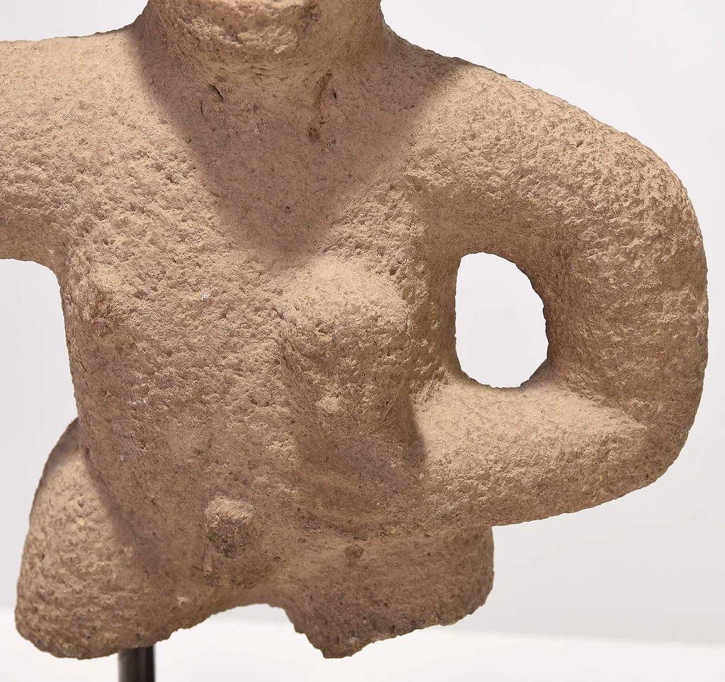 Pre-Columbian Stone Fragment of a Male Figure – Costa Rica, Atlantic Watershed, Circa 700–1100 CE