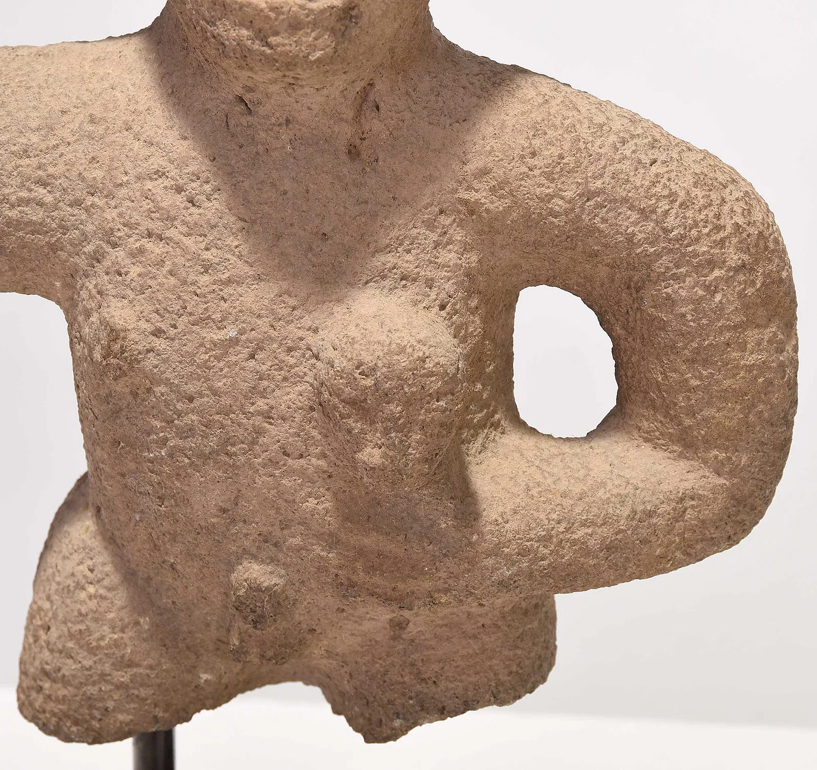 Pre-Columbian Stone Fragment of a Male Figure – Costa Rica, Atlantic Watershed, Circa 700–1100 CE