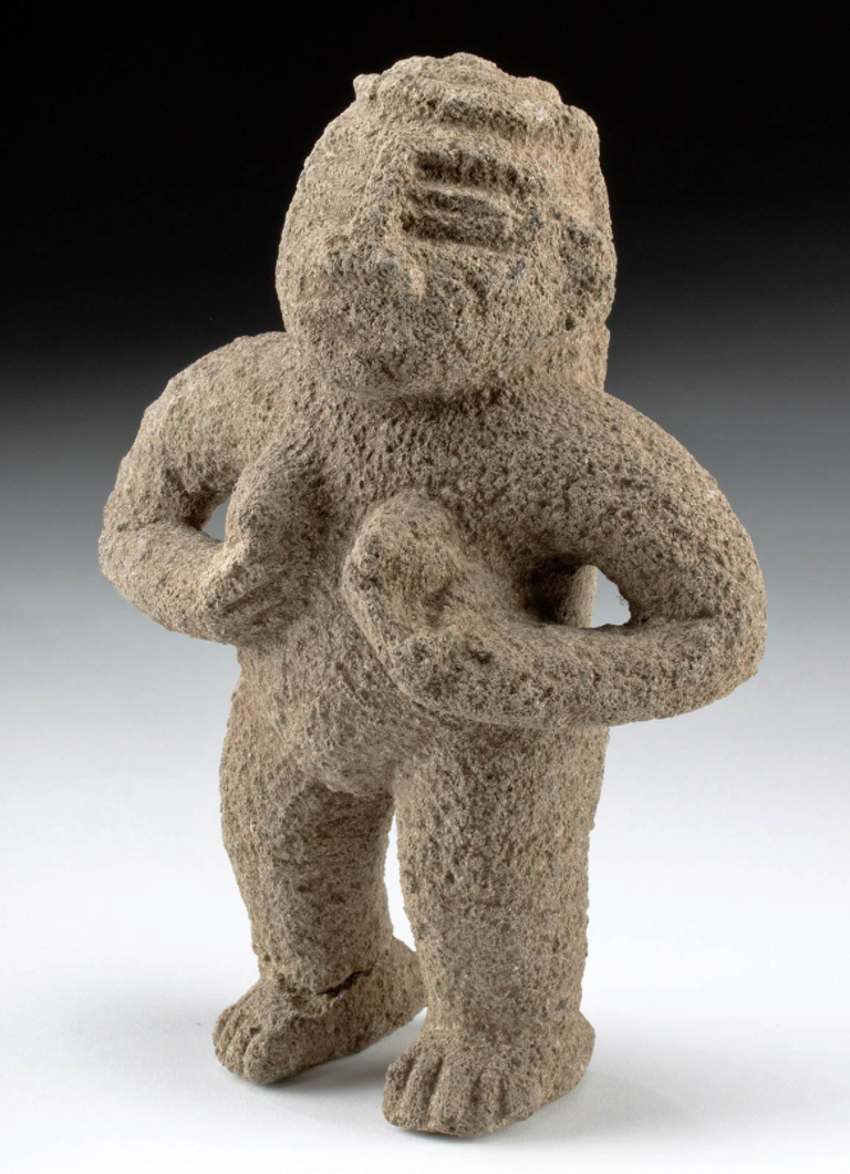 Pre-Columbian Basalt Female Fertility Figure – Costa Rica, Atlantic Watershed, Circa 700–1000 CE
