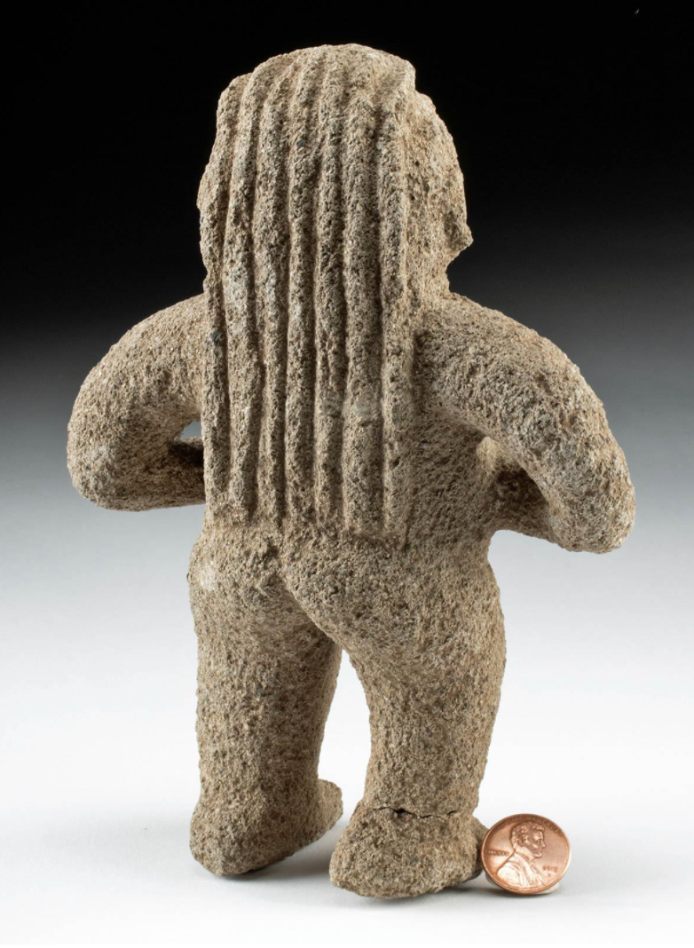 Pre-Columbian Basalt Female Fertility Figure – Costa Rica, Atlantic Watershed, Circa 700–1000 CE