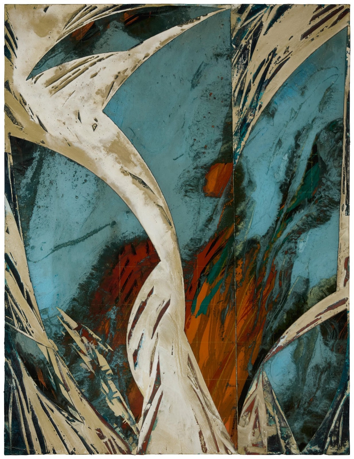Huge Abstract Laddie John Dill Wall Panel - 72 in