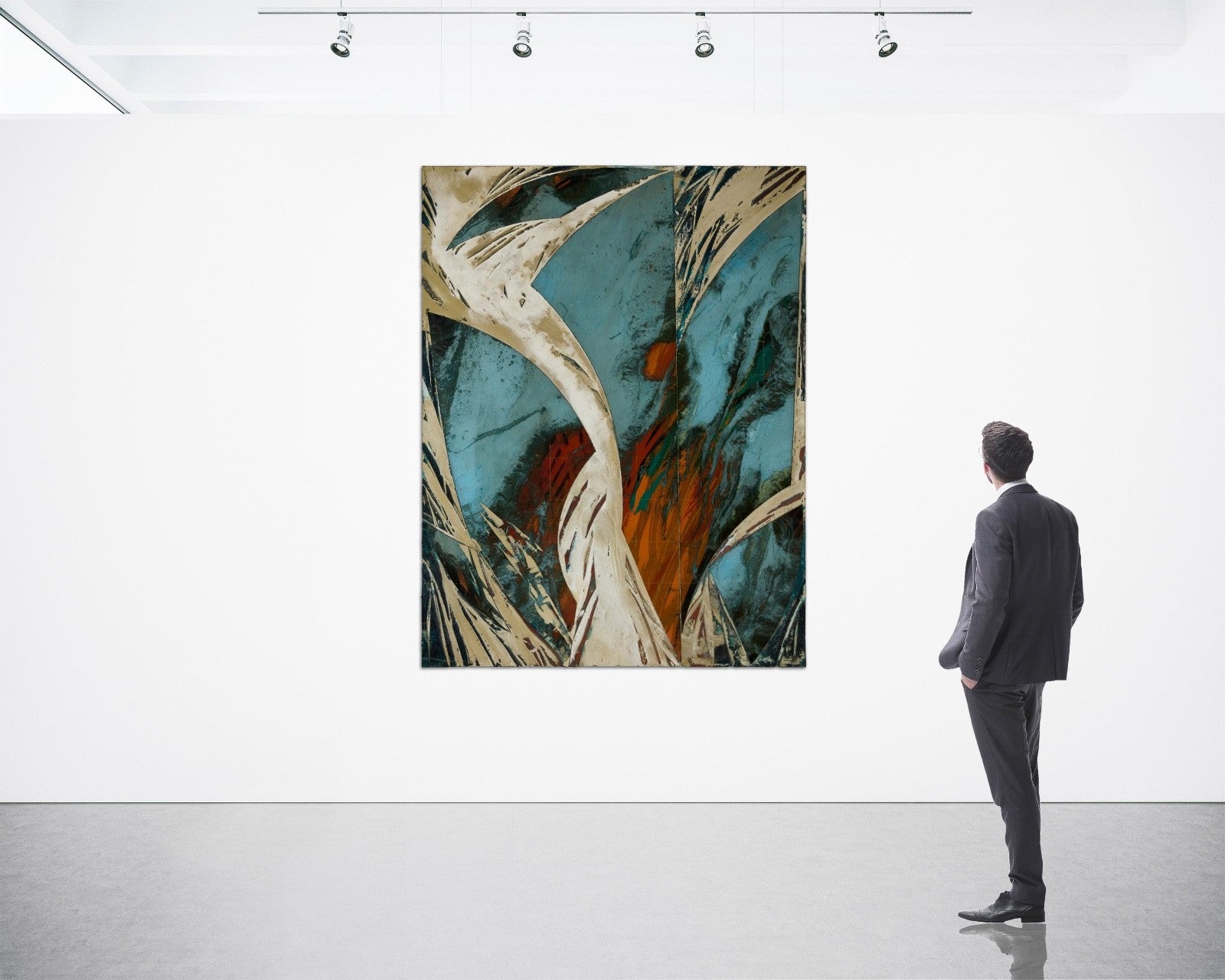 Huge Abstract Laddie John Dill Wall Panel - 72 in