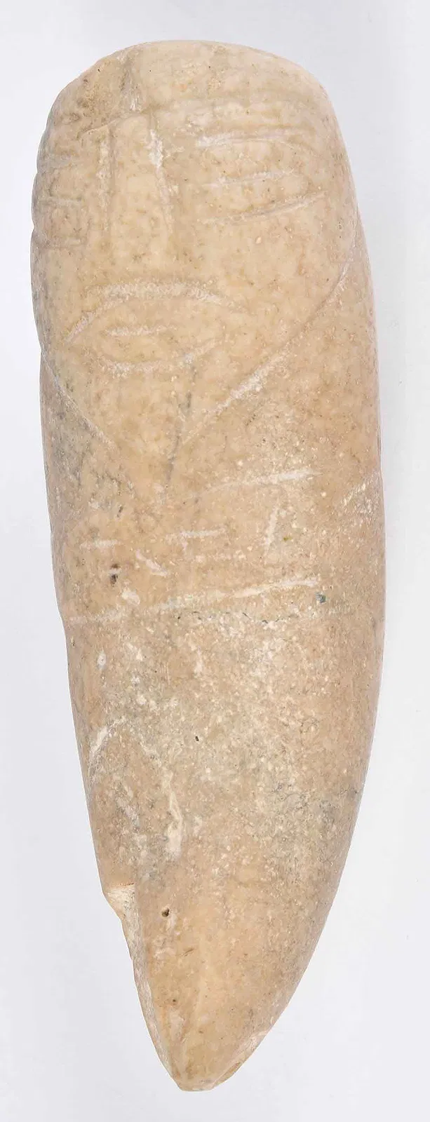 Mezcala Carved Stone Fetish Figure with Bearded Face – Pre-Columbian Mesoamerica, Circa 700–200 BCE
