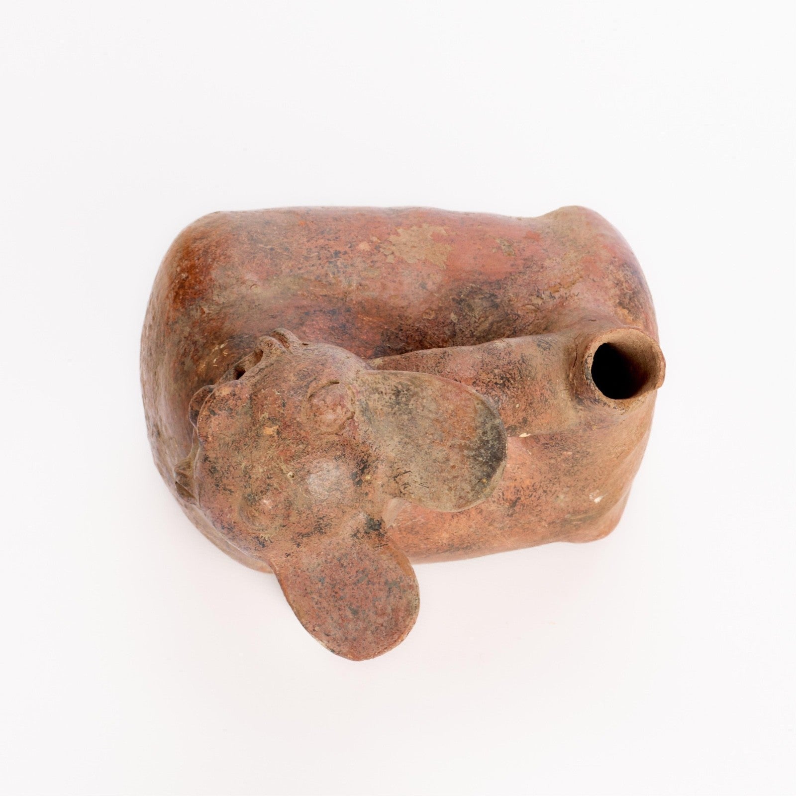 Pre-Columbian Vicús Pottery Feline Whistling Vessel – Peru, ca. 100–500 CE