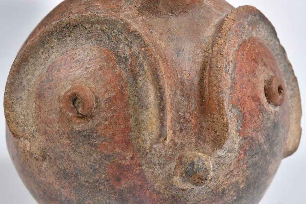 Ancient Pre-Columbian Vicús Ceramic Owl Jar – Peru, ca. 100–500 CE