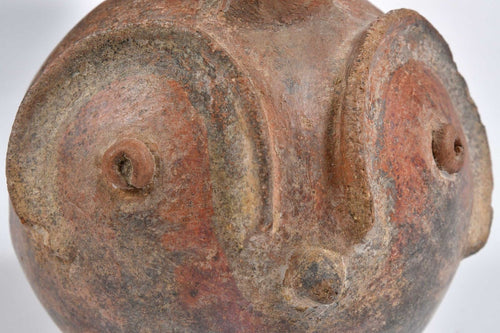 Ancient Pre-Columbian Vicús Ceramic Owl Jar – Peru, ca. 100–500 CE