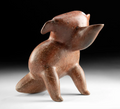 Colima Reclinatario Headrest – Abstract Effigy Vessel, West Mexico, Circa 300 BCE–300 CE