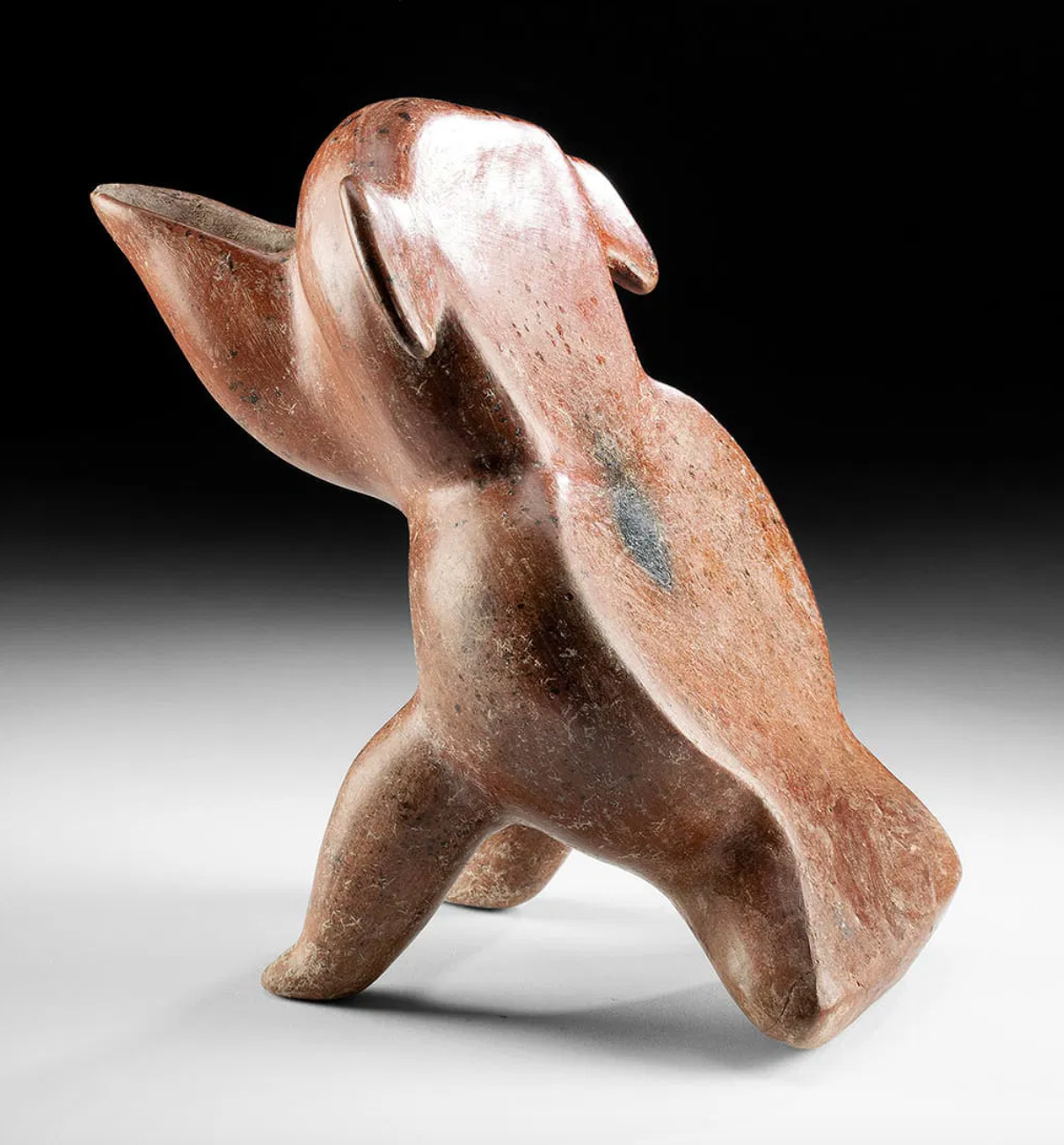 Colima Reclinatario Headrest – Abstract Effigy Vessel, West Mexico, Circa 300 BCE–300 CE