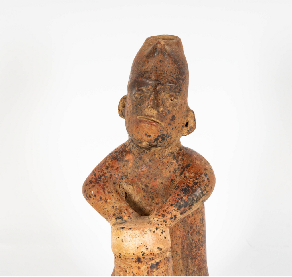 Colima Seated Drummer Figure – Protoclassic West Mexico, Circa 100 BCE–250 CE
