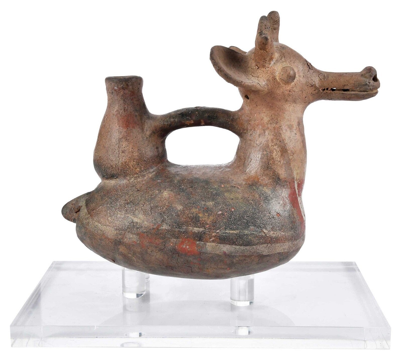 Ancient Pre-Columbian Vicús Pottery Deer Vessel – Peru, ca. 100–500 CE