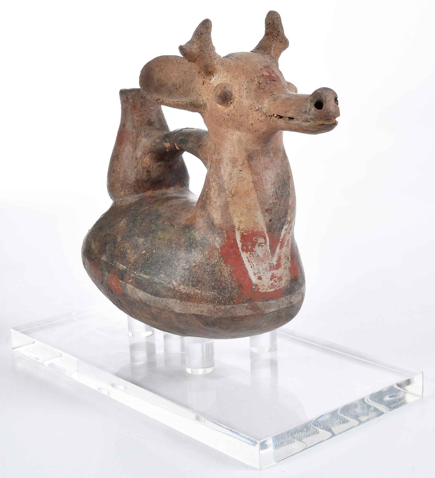 Ancient Pre-Columbian Vicús Pottery Deer Vessel – Peru, ca. 100–500 CE
