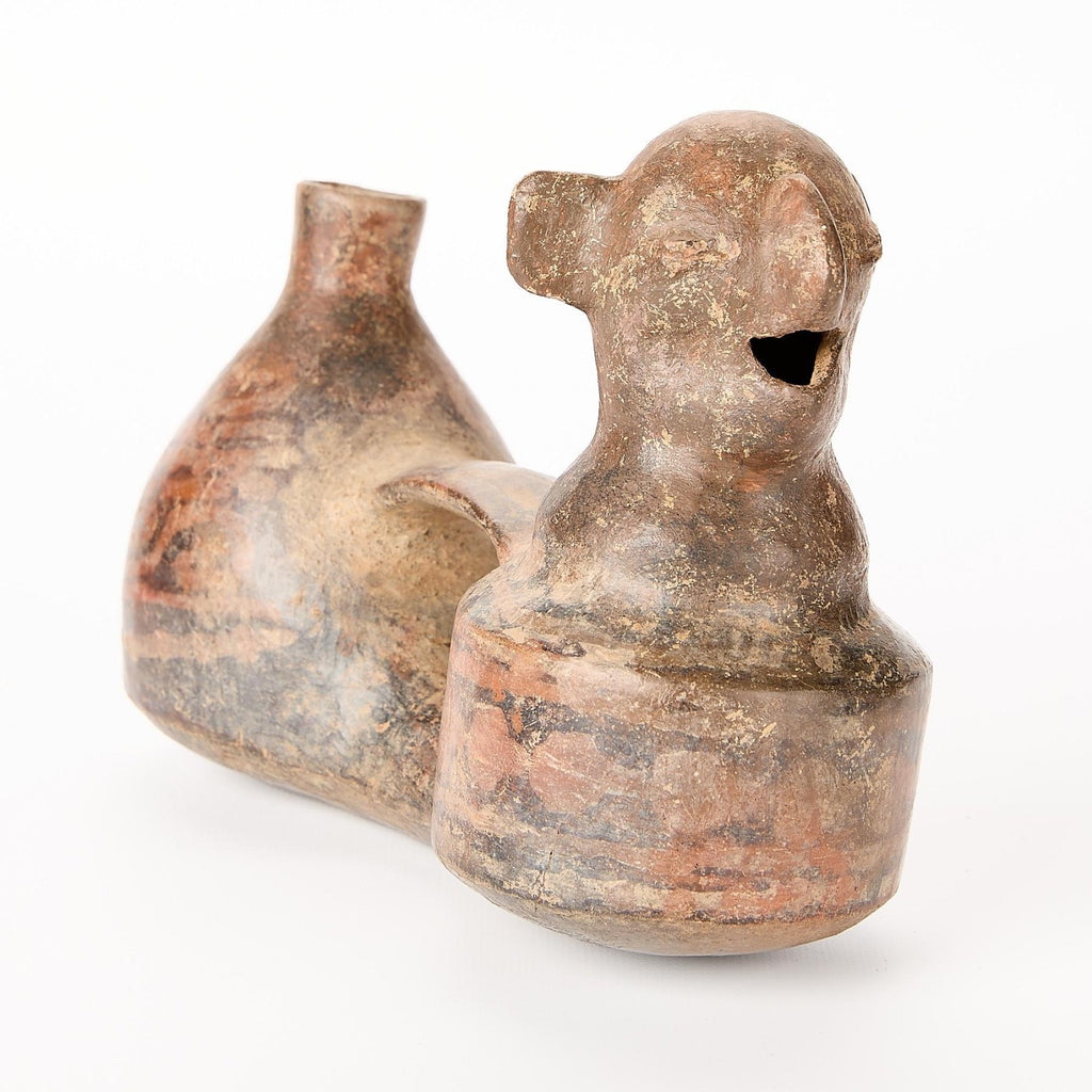 Pre-Columbian Vicús Double-Chambered Whistling Vessel – Ancient Peru, ca. 100–500 CE