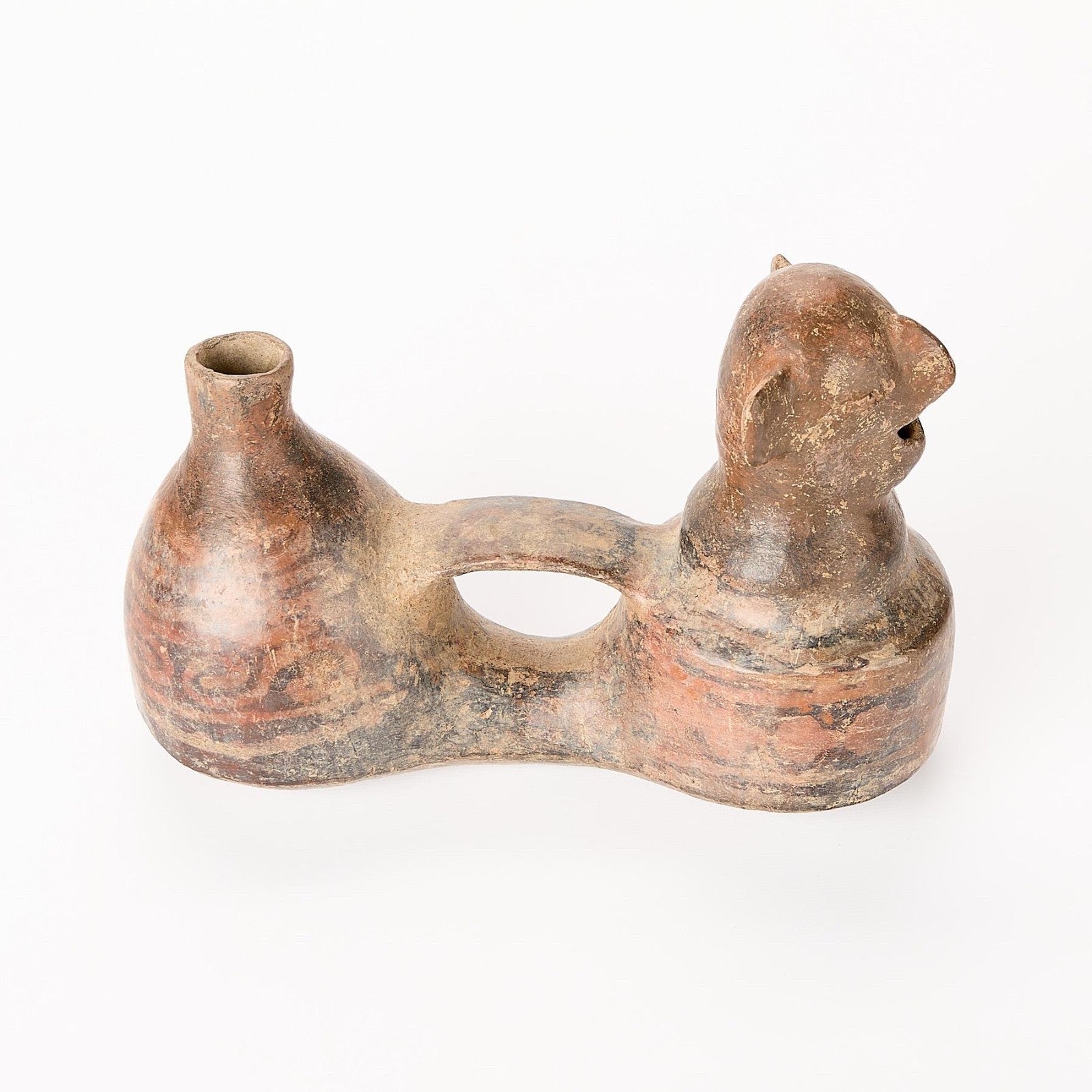 Pre-Columbian Vicús Double-Chambered Whistling Vessel – Ancient Peru, ca. 100–500 CE