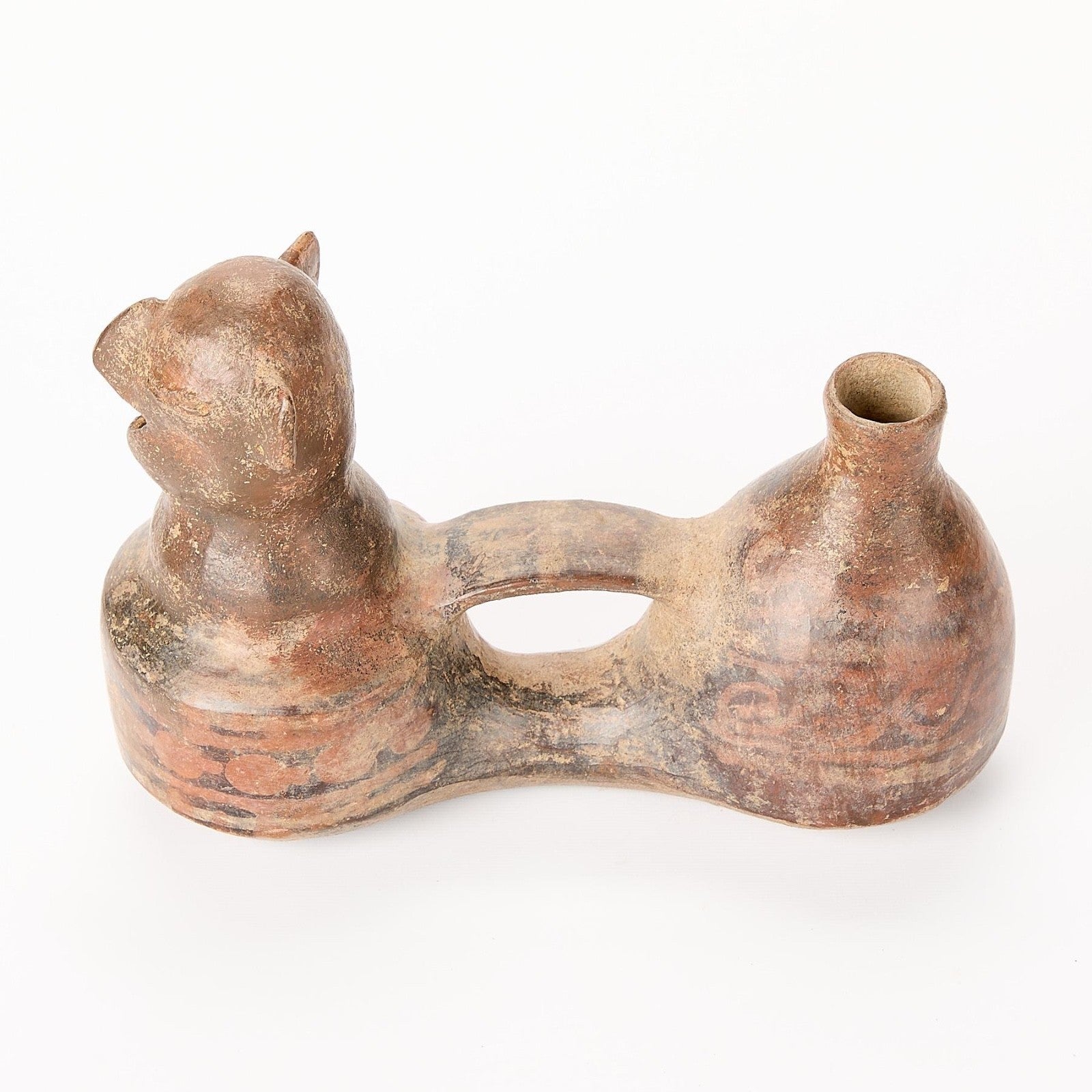 Pre-Columbian Vicús Double-Chambered Whistling Vessel – Ancient Peru, ca. 100–500 CE
