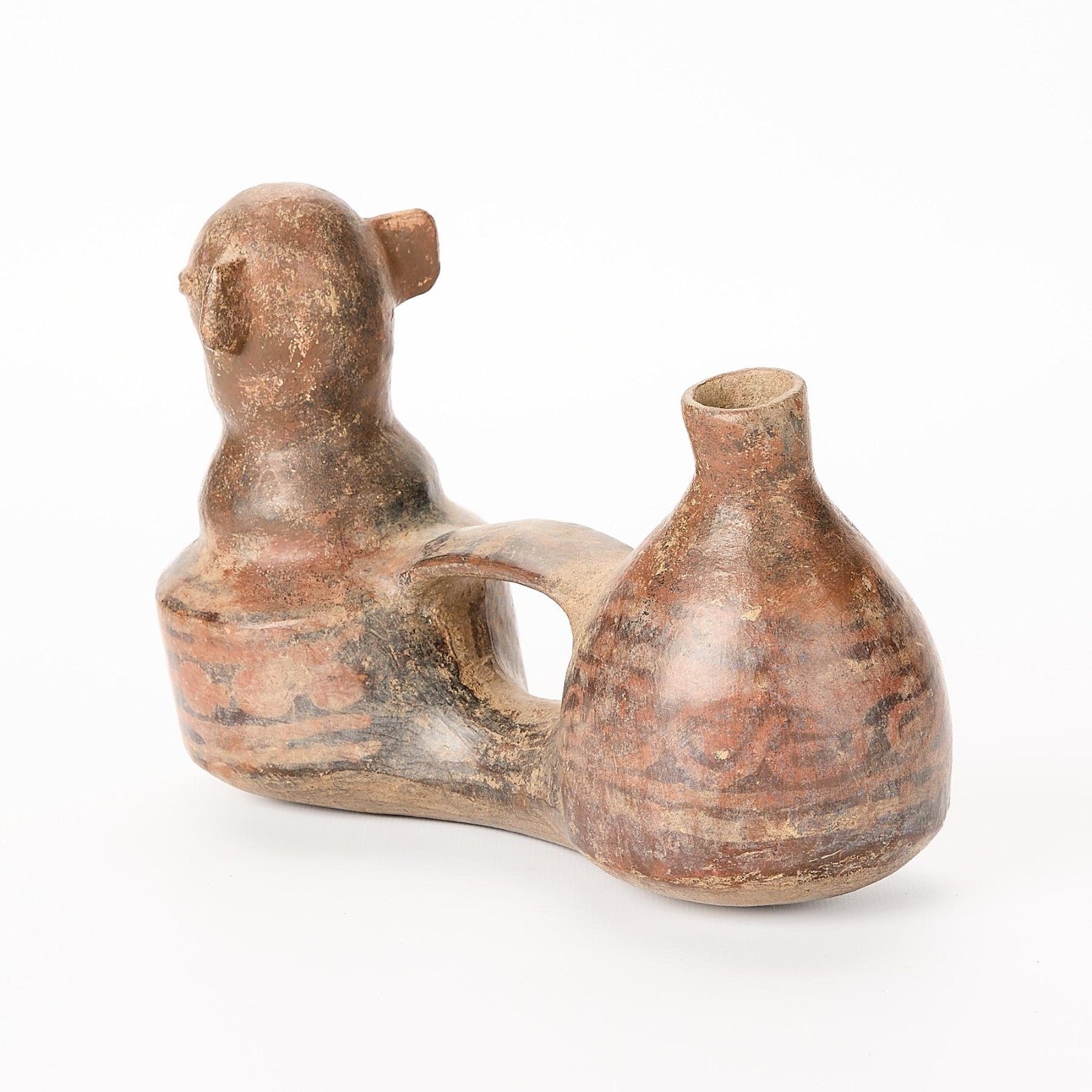 Pre-Columbian Vicús Double-Chambered Whistling Vessel – Ancient Peru, ca. 100–500 CE