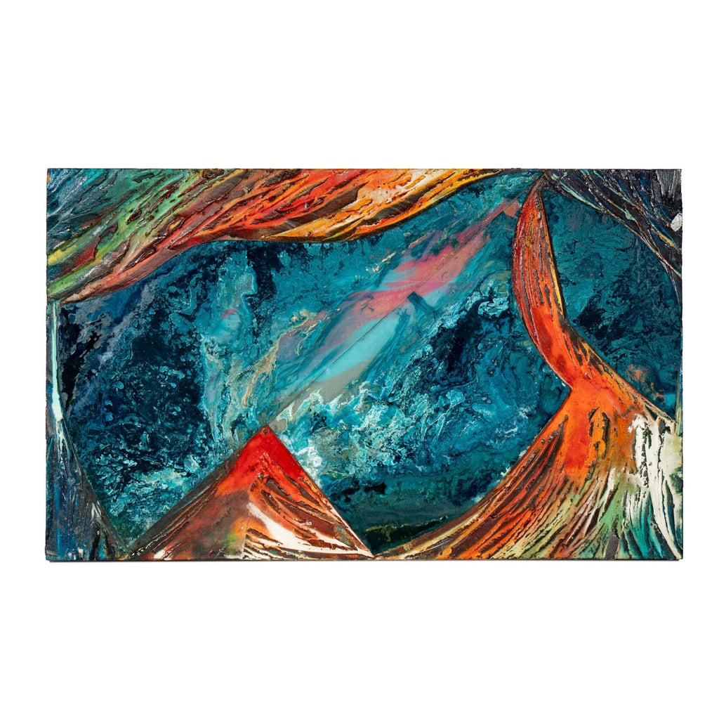 Laddie John Dill – Untitled. Concrete, Glass, Pigments, and Wood Panel