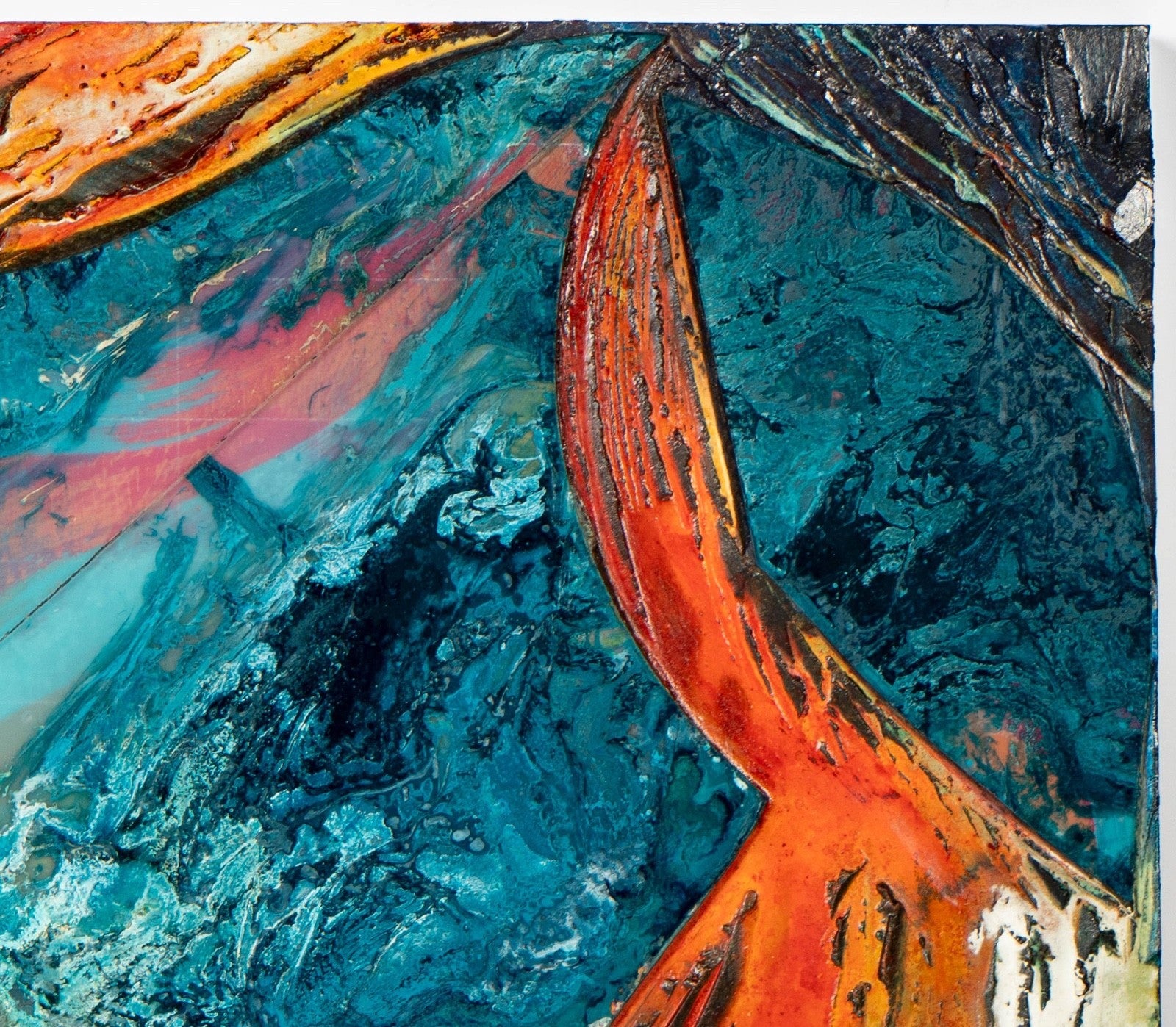 Laddie John Dill – Untitled. Concrete, Glass, Pigments, and Wood Panel