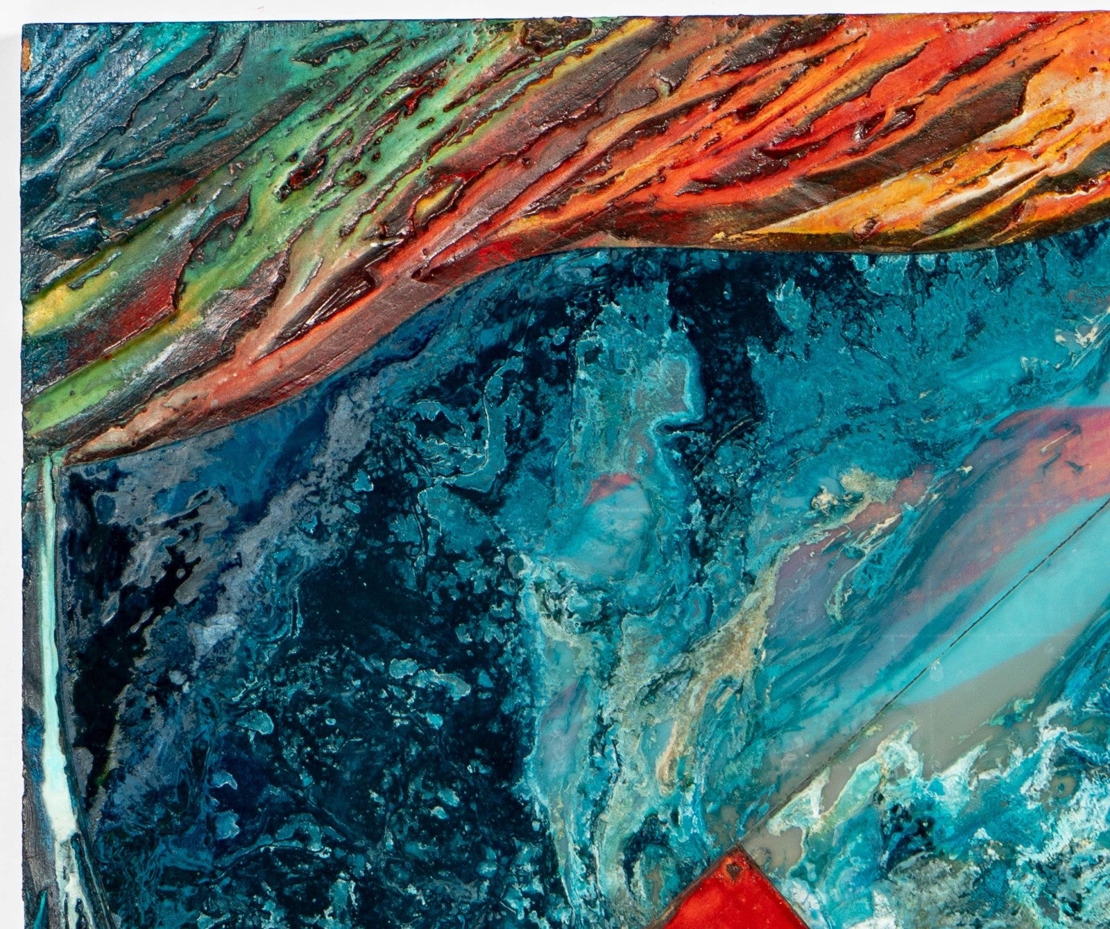 Laddie John Dill – Untitled. Concrete, Glass, Pigments, and Wood Panel
