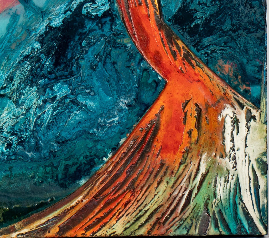 Laddie John Dill – Untitled. Concrete, Glass, Pigments, and Wood Panel