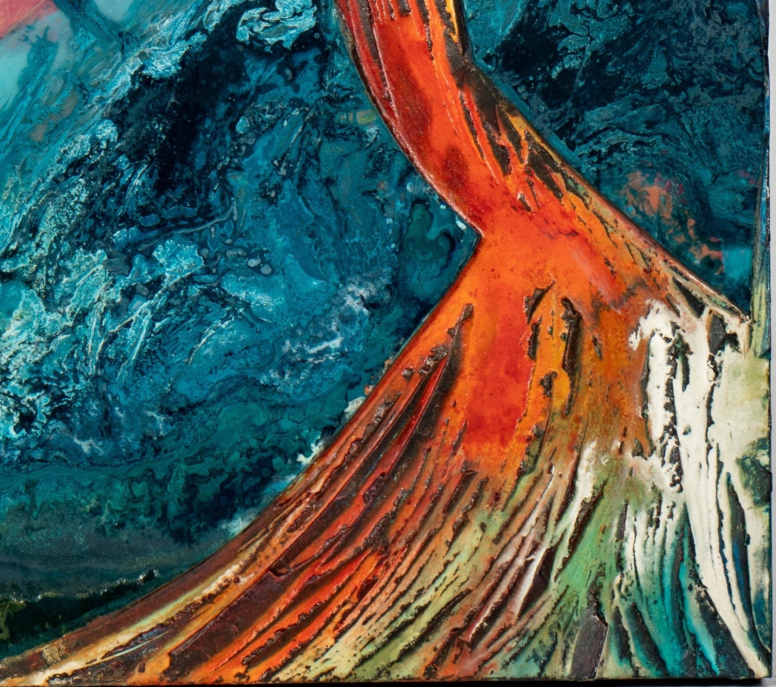 Laddie John Dill – Untitled. Concrete, Glass, Pigments, and Wood Panel