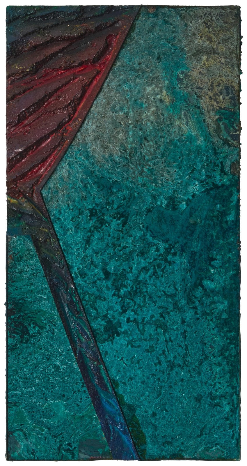 Laddie John Dill – Untitled Diptych. Mixed Media on Board (Wood, Concrete, Glass, Minerals)
