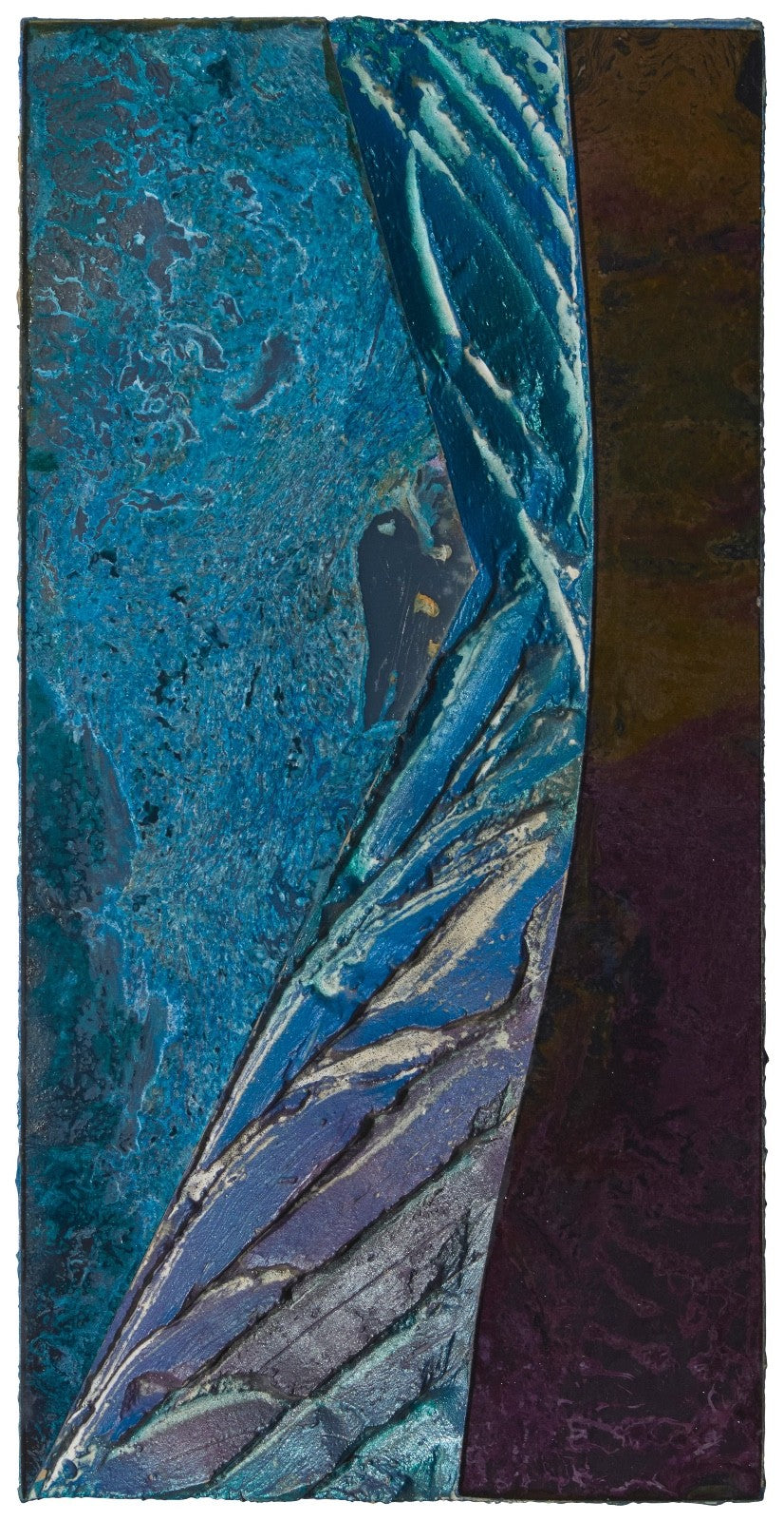 Laddie John Dill – Untitled Diptych. Mixed Media on Board (Wood, Concrete, Glass, Minerals)