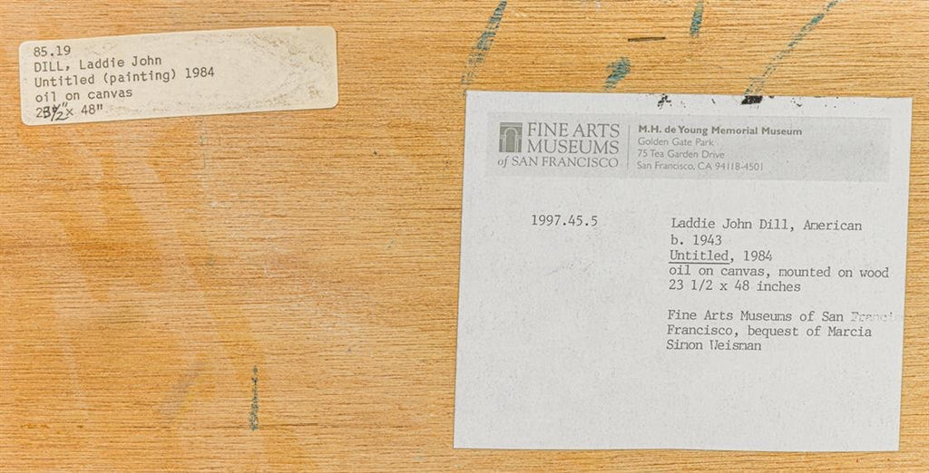 Laddie John Dill – Untitled, 1984. Oil on Canvas, Ex Fine Arts Museums of San Francisco