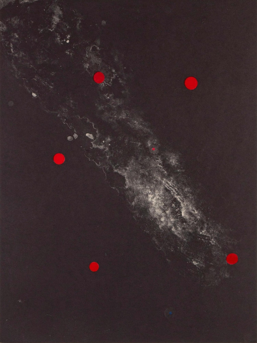 Ed Moses – Red Dots, 1997. Signed & Numbered Color Etching, Edition 16/18