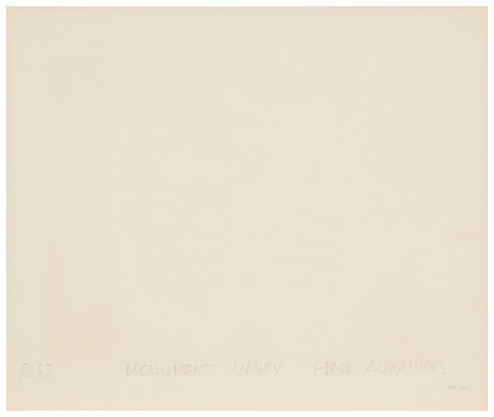 Peter Alexander — Monument Valley, 1972 (B.A.T. Impression)
