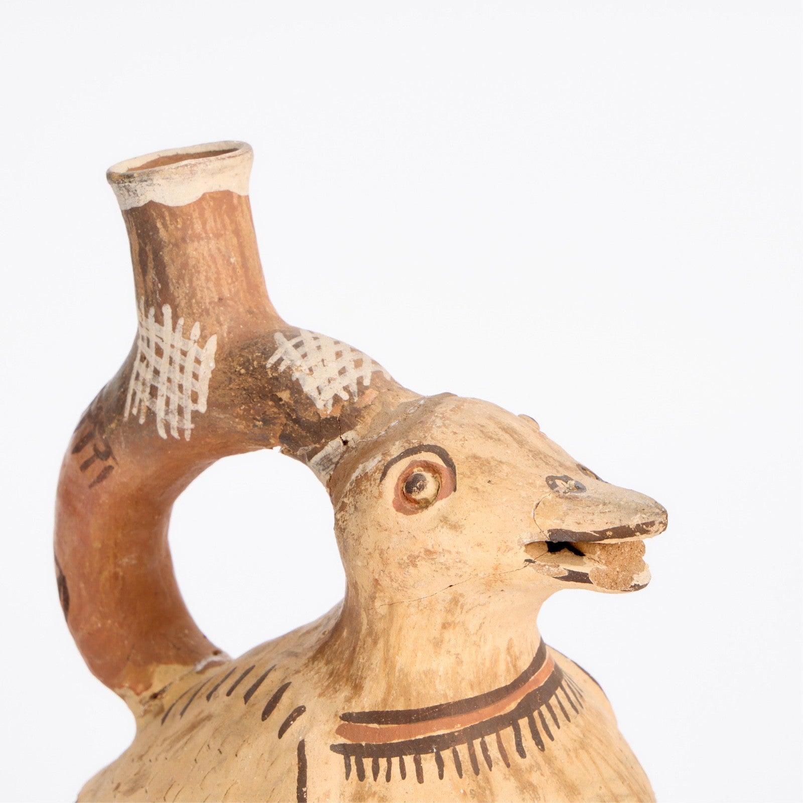 Moche Avian Stirrup Vessel – Nesting Bird Terracotta, North Coast Peru, Circa 100–800 CE