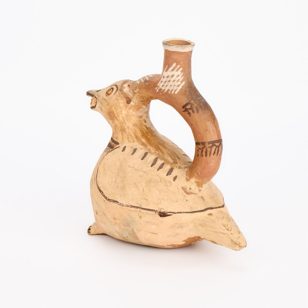 Moche Avian Stirrup Vessel – Nesting Bird Terracotta, North Coast Peru, Circa 100–800 CE