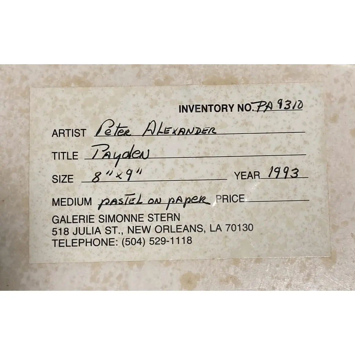 Peter Alexander — LAX Peyden, 1992