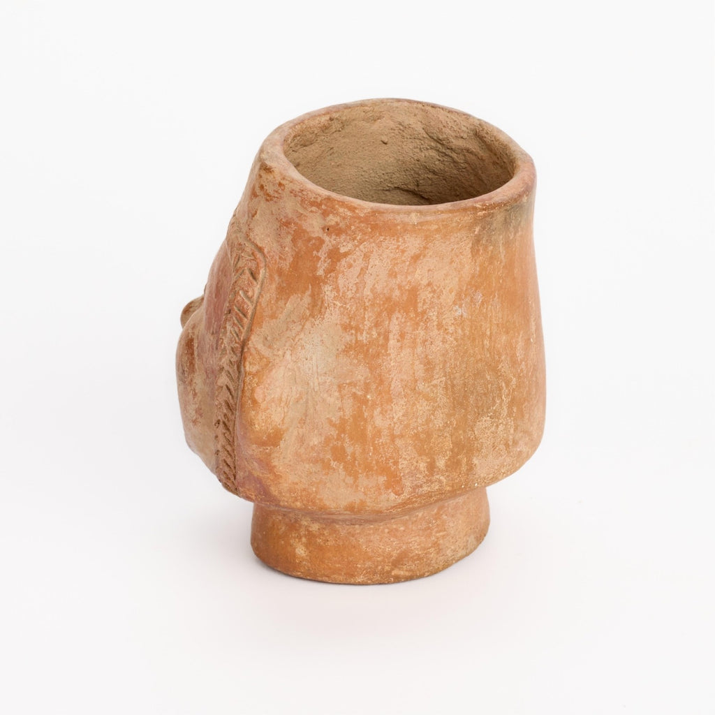 Moche Portrait Cup Vessel – Terracotta, North Coast Peru, Circa 400–800 CE