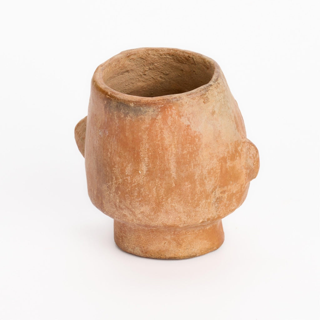 Moche Portrait Cup Vessel – Terracotta, North Coast Peru, Circa 400–800 CE
