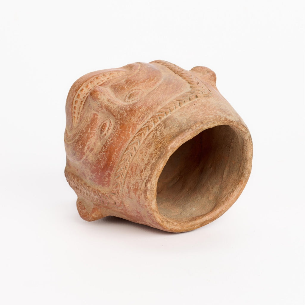 Moche Portrait Cup Vessel – Terracotta, North Coast Peru, Circa 400–800 CE