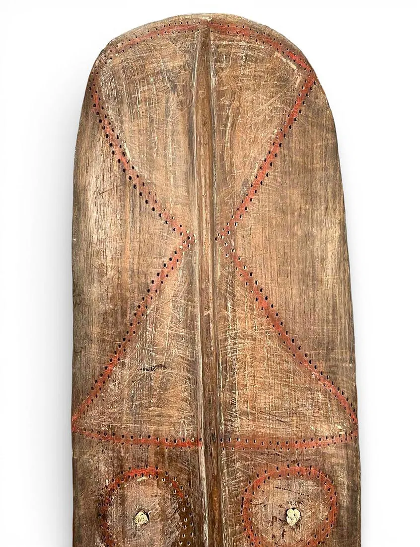 Papua New Guinea Mendi War Shield – Southern Highlands Tribal Shield – 51 in