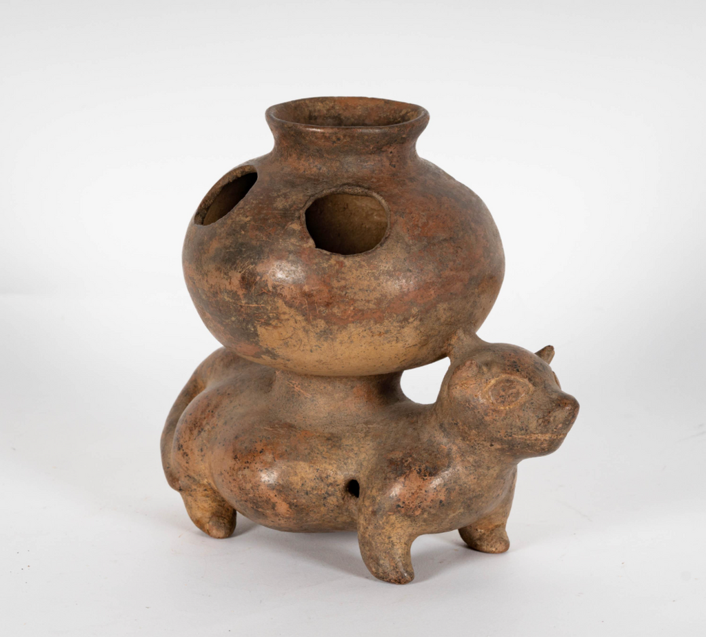 Pre-Columbian Colima Pottery Dog Vessel – Protoclassic Period, circa 100 BCE – 250 CE