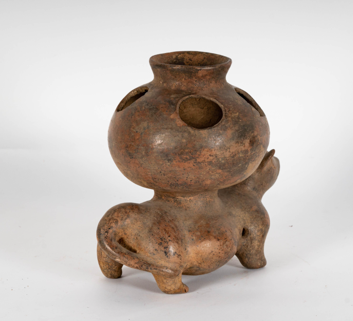 Pre-Columbian Colima Pottery Dog Vessel – Protoclassic Period, circa 100 BCE – 250 CE