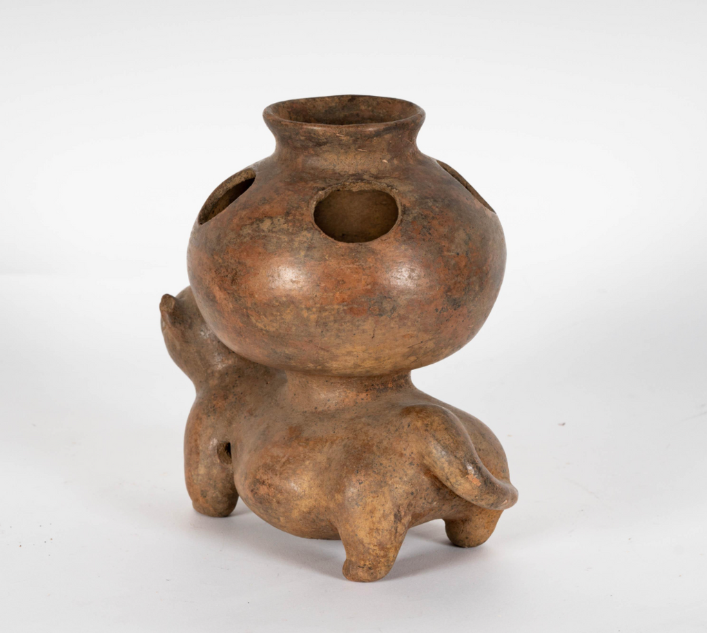 Pre-Columbian Colima Pottery Dog Vessel – Protoclassic Period, circa 100 BCE – 250 CE