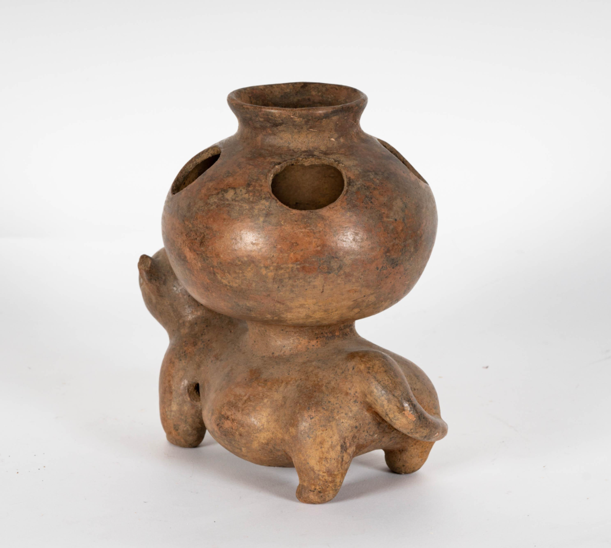 Pre-Columbian Colima Pottery Dog Vessel – Protoclassic Period, circa 100 BCE – 250 CE