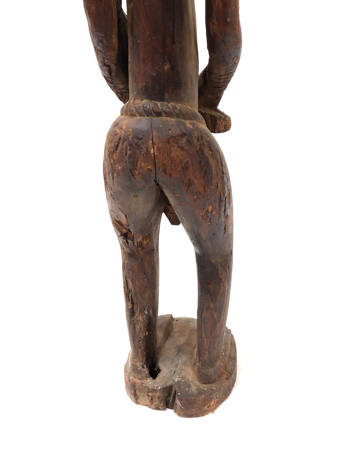 Large 52" Dogon Mother and Child Sculpture – Mali, West Africa – 20th Century